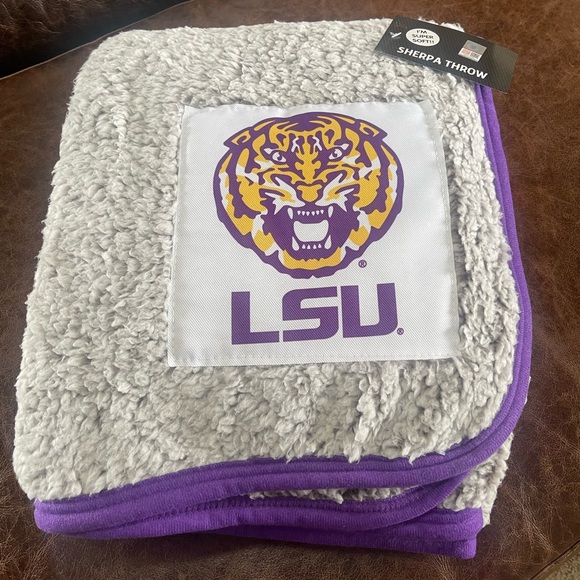 Bedding Super Soft Lsu Tigers Sherpa Throw Blanket 5x60 Poshmark